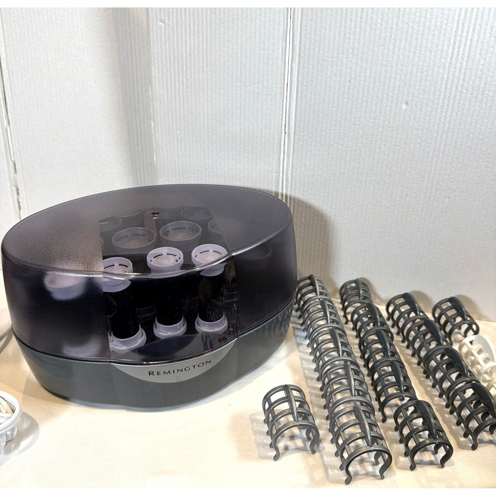 Remington KF-201 Velvet Hot Rollers Ionic Care Setter Curlers w Clips Tested